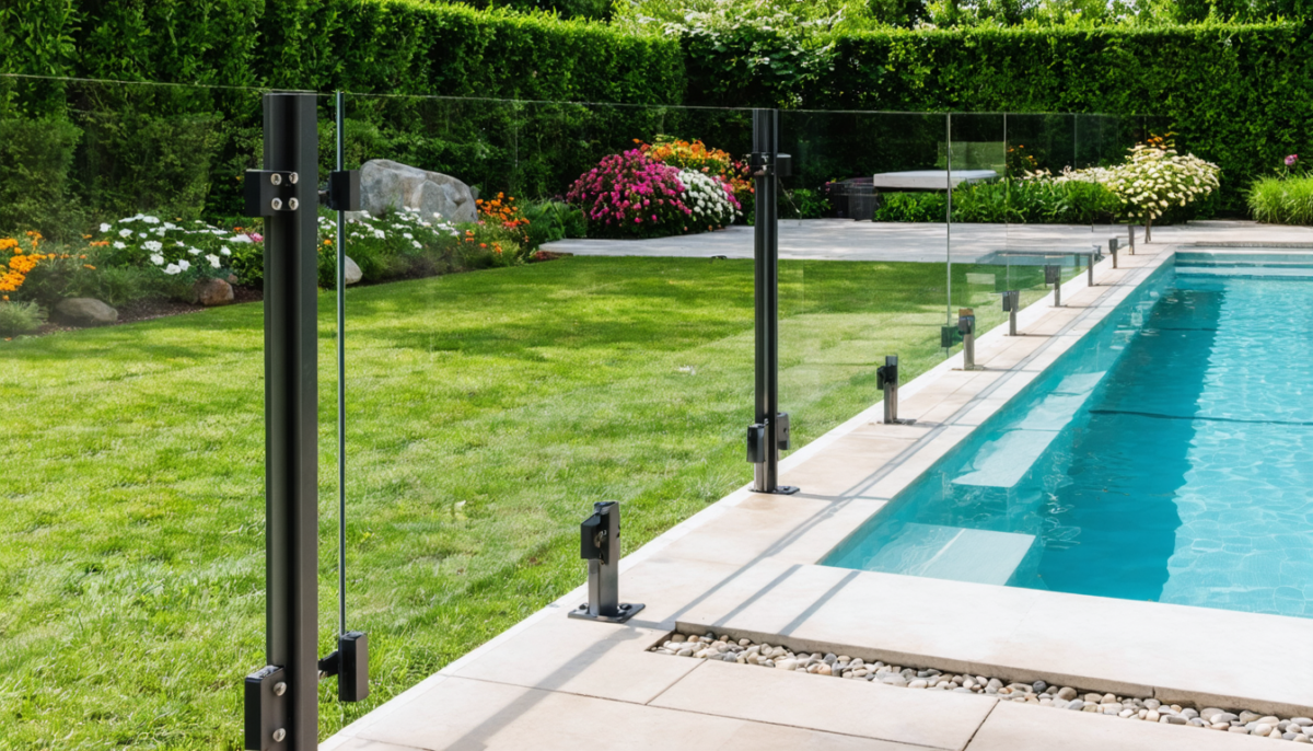 assurez la sécurité de votre bassin extérieur grâce à une clôture de piscine sur-mesure, alliant protection, esthétisme et conformité aux normes en vigueur.