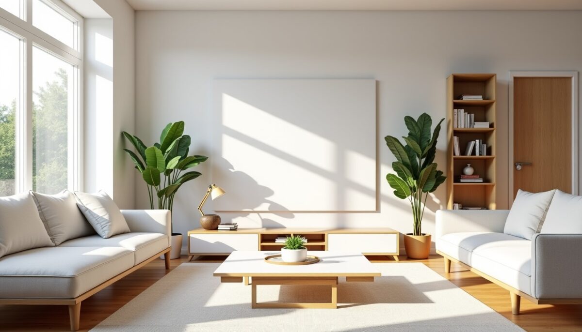 Meubles de salon en bois blanc : astuces pour sublimer votre espace avec élégance et luminosité